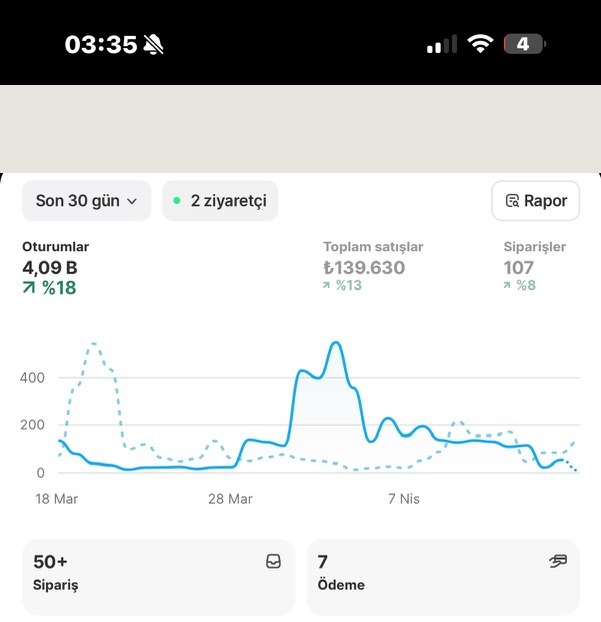 Son 30 gün — satış & gelir